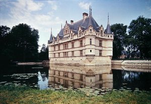 ジルベルテロのために建てられたシャトーダゼイルリドーの眺め、1518年〜27年 作： French School
